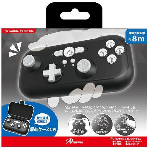 アンサー Switch/Switch Lite用 ワイヤレスコントローラ Jr.(ブラック