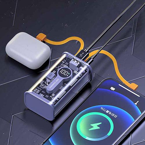 キヨラカ スケルトン充電器 10,000mAの大容量充電モバイル キヨラカ スケルトン充電器 10,000mAの大容量充電モバイル