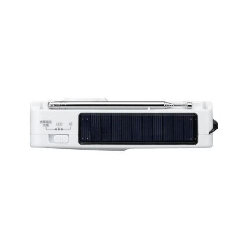 【5個セット】 YAZAWA 手回し充電ラジオ ライト付 ホワイトBS901WHX5の画像