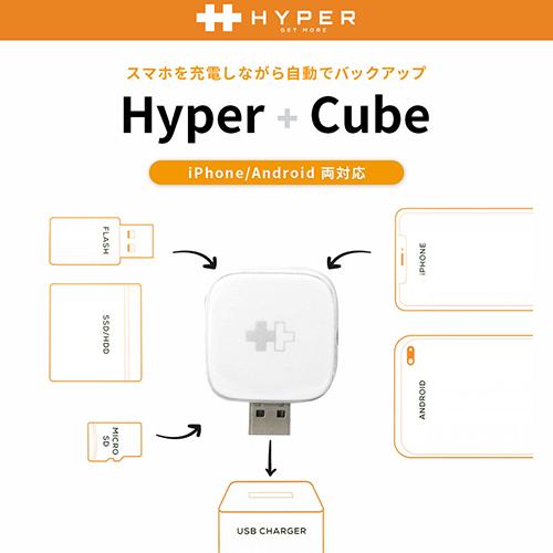 HYPER Hyper+Cube iOS/Android 自動バックアップ用リーダー HP-HDHC : はるいろ暮らしの雑貨店 - 通販 ...