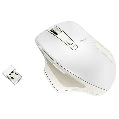 Digio デジオ 手にフィットするカーブボディ 無線静音5ボタンBlueLED