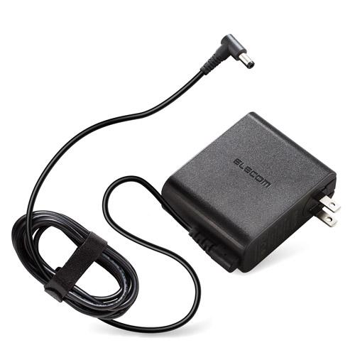 エレコム ノートPC用ACアダプター 丸型 19V TOSHIBA ACDC-1965TOBK