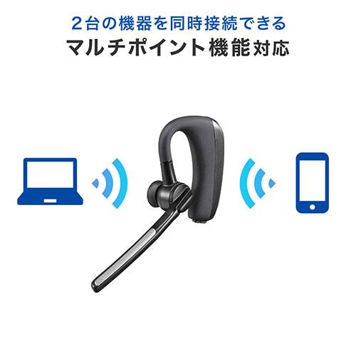 サンワサプライ Bluetoothヘッドセット(デュアルマイクノイズキャンセル搭載) MM-BTMH68BK｜kirari-ds｜06