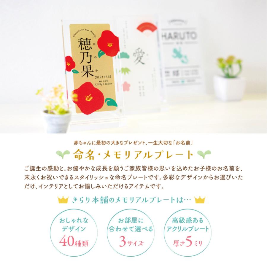 Mサイズ メモリアルプレート命名書 デザイン30種類 おしゃれ 可愛い オーダー アクリル スタイリッシュ 初節句 ひな祭り 誕生日 お祝い 卓上 お七夜 Mpmeimei M002 きらり本舗 Yahoo 店 通販 Yahoo ショッピング
