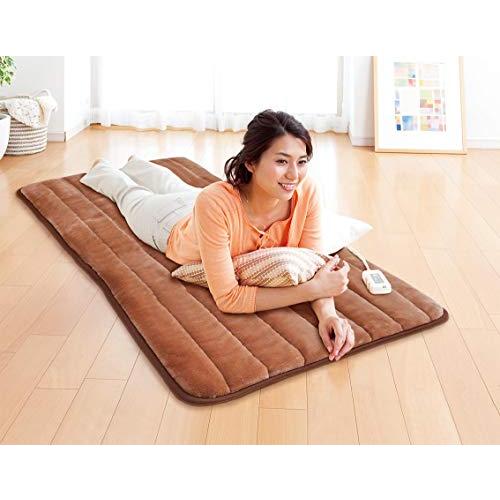 ゼンケン 一人用電熱マット ZMT-75CT 幅80×奥行180cm シングル タイマー付き ブラウン 電磁波99%カットの画像