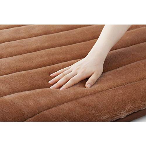 ゼンケン 一人用電熱マット ZMT-75CT 幅80×奥行180cm シングル タイマー付き ブラウン 電磁波99%カットの画像