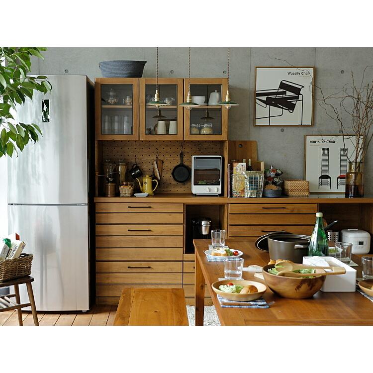 LINA 105 キッチンボード 食器棚 完成品 105cm カップボード キッチン