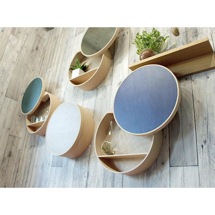 国産 壁面収納 moon（ムーン）／ カバ 樺材 カバ材 シェルフ 棚収 納