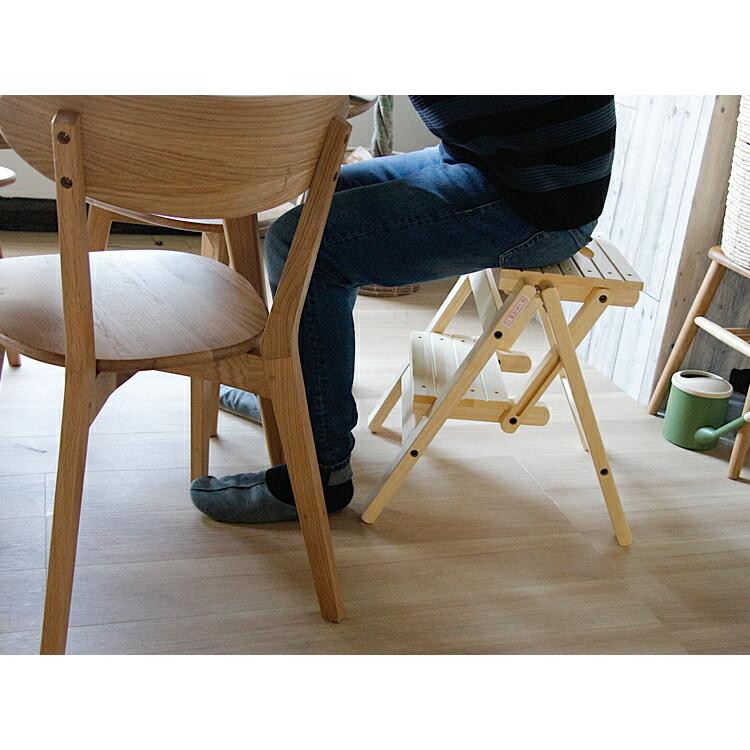 2段ステップチェアー Stepy（ステッピー） 木製 折りたたみ 踏み台