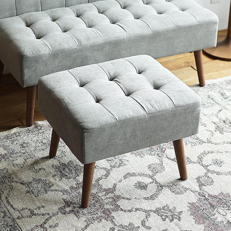 グレー ファブリック オットマン グレー ファブリック オットマン