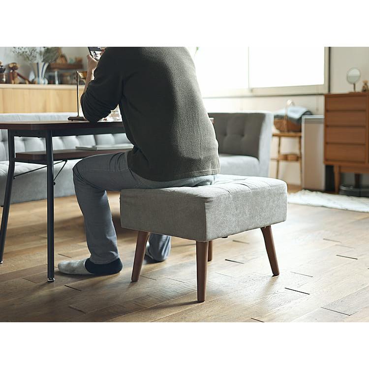 【COCOさん専用】グレーのファブリックオットマン オットマン mild（ミルド）グレータイプ オットマン スツール フット