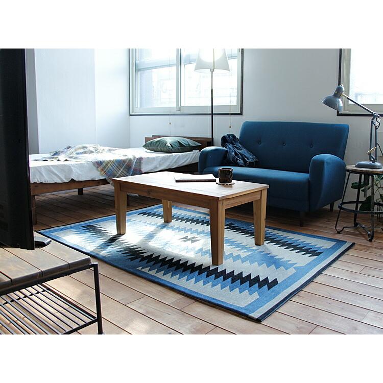 ラグマット NATIVE RUG LIGHT BLUE ラグ マット 絨毯 カーペット