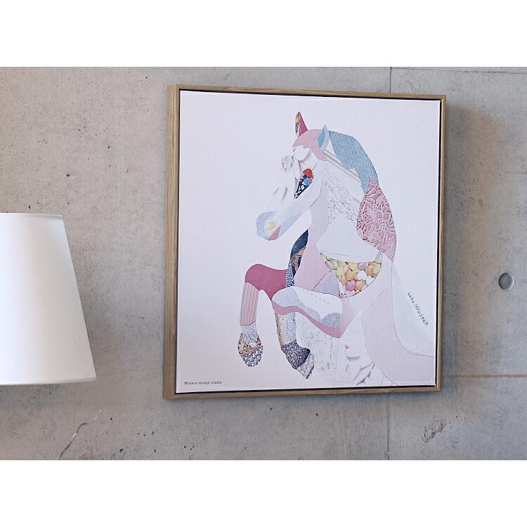 キャンパスアート PONY（ポニー） インテリア 絵 絵画 アート アートポスター アートパネル アートフレーム リトルアート 玄関 リビング ダイニング 額入り_1