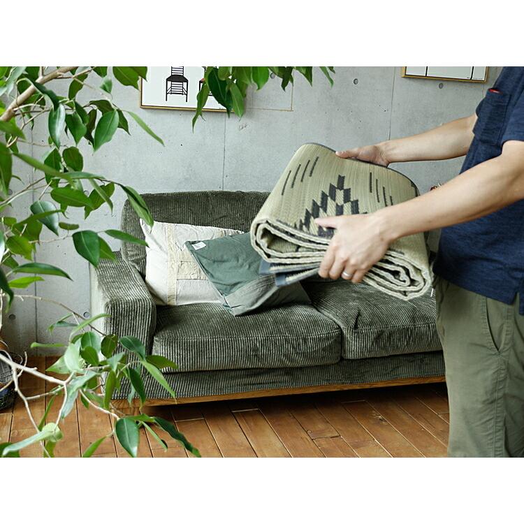 ラグマット BasShu IGUSA RUG GRAY 夏用 い草 バッシュ 140×200