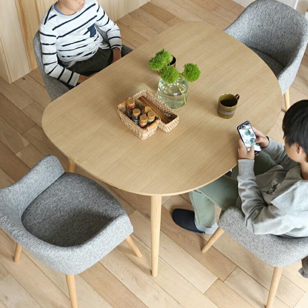 ピングー ダイニングテーブル 半円型 ➕椅子2脚