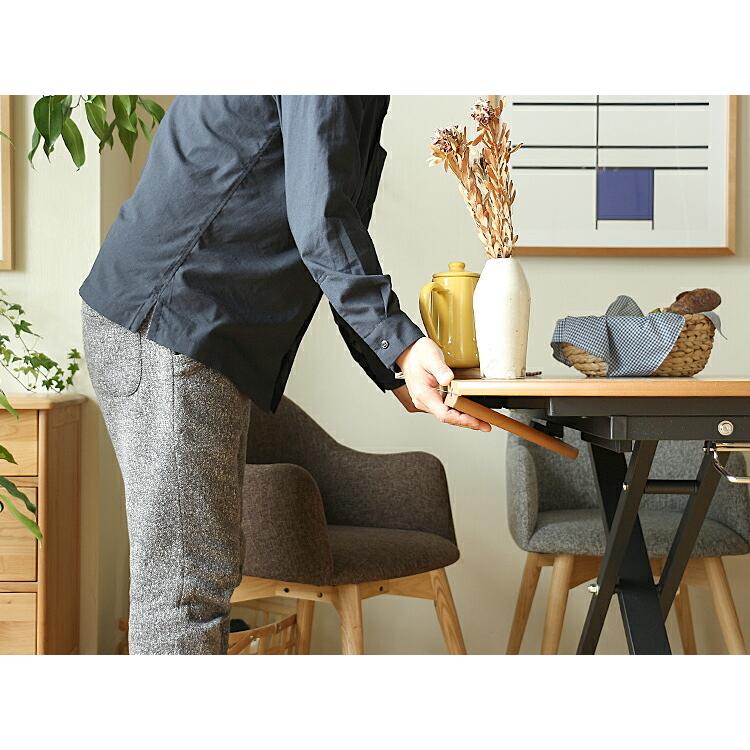 昇降・伸縮テーブル AILL（アイル） ナチュラル テーブル リビング