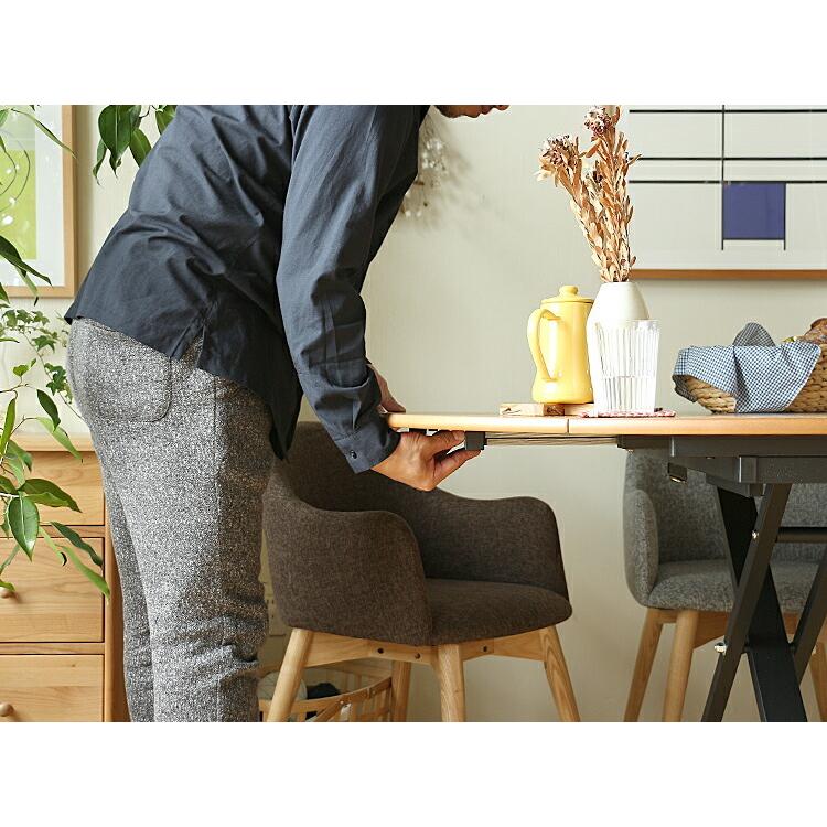 昇降・伸縮テーブル AILL（アイル） ナチュラル テーブル リビング