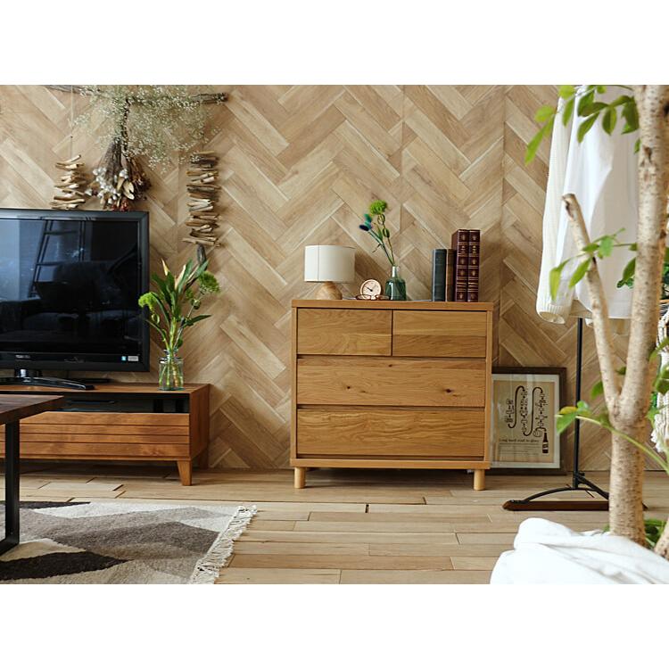 オランダ サイドテーブル チェスト ラック 棚 木製 オーク材 家具 レトロ 国産チェスト Octa（オクタ）76cmタイプ チェスト キャビネット ラック