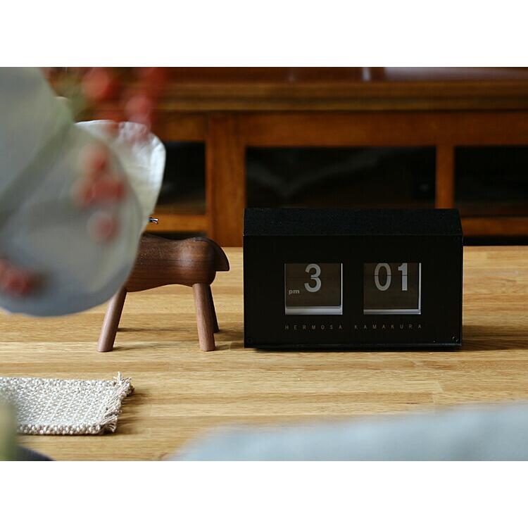 ハモサ PIVOT CLOCK（ピボットクロック） ウォールナット 置き時計 置時計 おしゃれ アンティーク 時計 ヴィンテージ アナログ ...