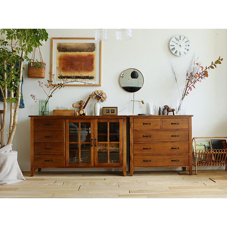 ガラスキャビネット Garba（ガルバ） チェスト キャビネット ラック