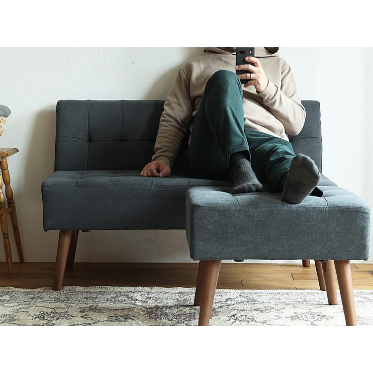 2人掛けソファー　mild（ミルド）ディープブルータイプ 2人掛けソファー mild（ミルド）ディープブルー｜北欧