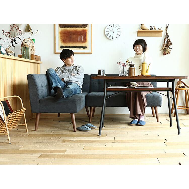 ソファーダイニング4点セット mild（ミルド）ディープブルータイプ