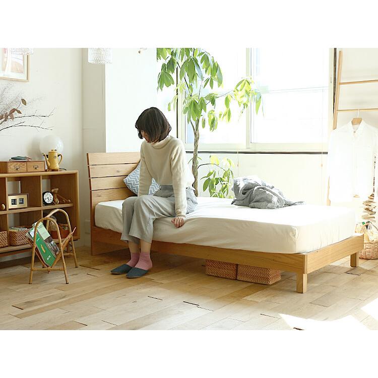 木製ベッド Eik（アイク） ベッド ダブル フレーム ローベッド 天然木