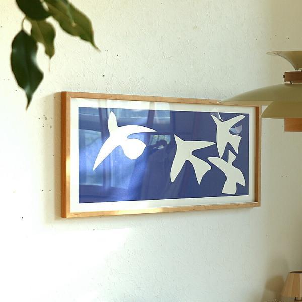 人気の贈り物が大集合 アートポスター　Henri He… ウォール おしゃれ 壁掛け 額入り 玄関 アートフレーム アートパネル アートポスター アート 絵画 絵 インテリア Matisse「青い鳥」 ポスター