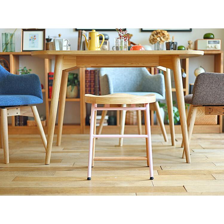 新品◆日本製◆木製無垢材 家具◆カラフルキュートなスツール◆ピンク×ベージュ 新品◇日本製◇木製無垢材 家具◇カラフルキュートなスツール◇ピンク