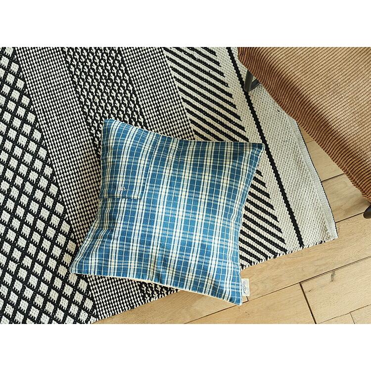 BasShu（バッシュ） 国産クッションカバー Grandad Check（グラン