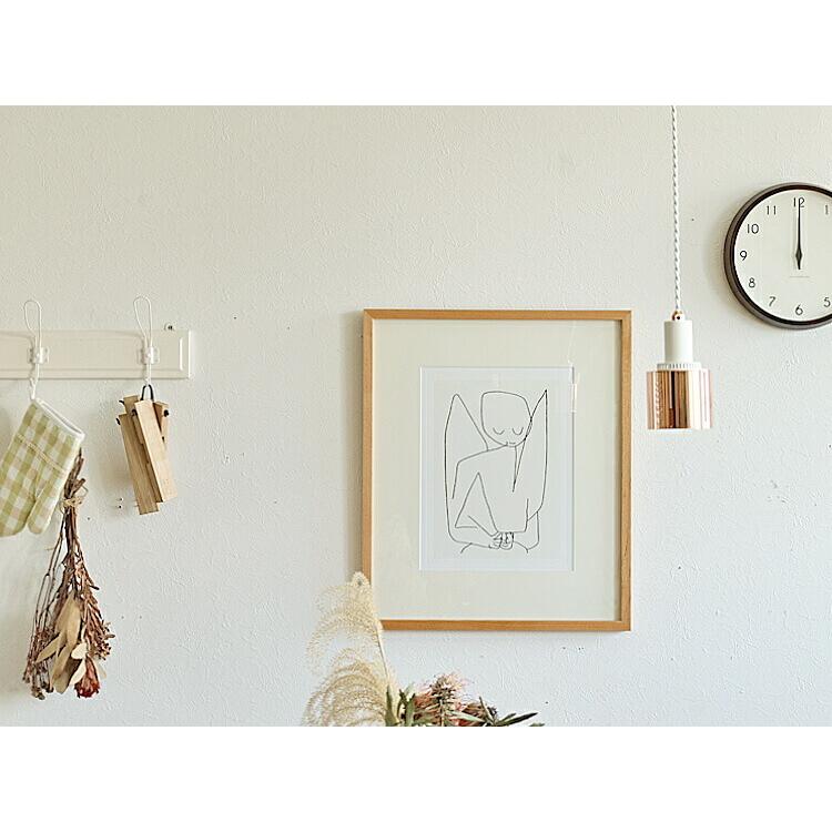 パウル・クレー 「忘れっぽい天使」 額付き ナチュラル枠
