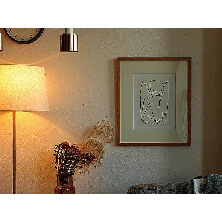 パウル・クレー 木製 額付き 忘れっぽい天使 ナチュラルフレーム