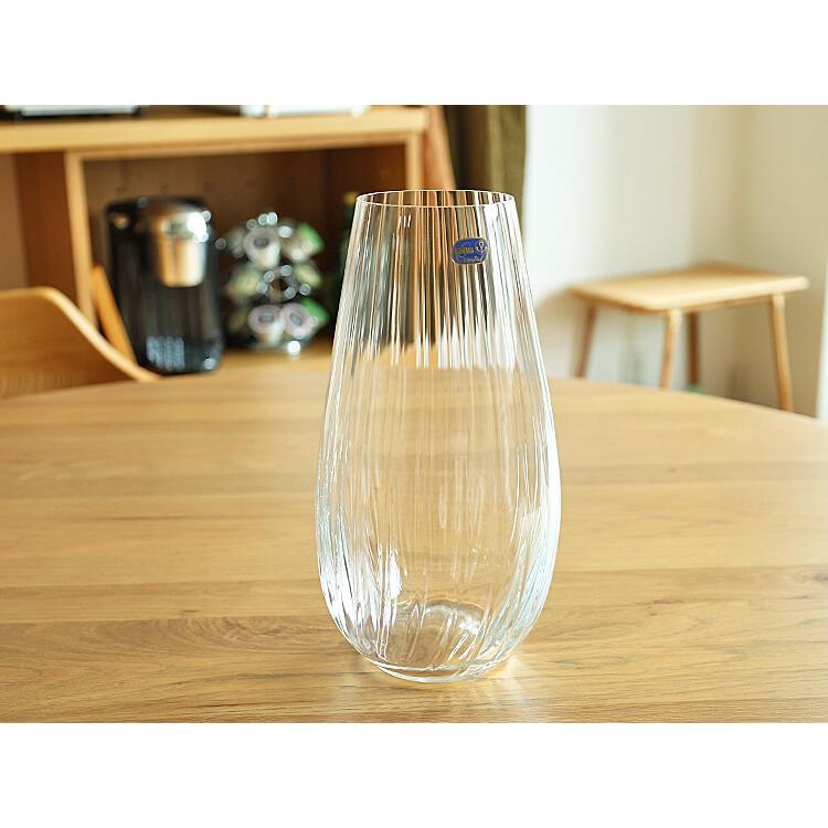未使用Aderia Crystal 24%pbO コバルトブルー クリスタル花瓶 未使用