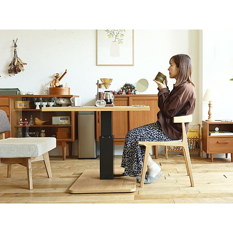昇降式ダイニングテーブル　Agos（アゴス）ヘリンボーンタイプ／オーク 昇降式ダイニングテーブル Agos（アゴス）ヘリンボーンタイプ／オーク