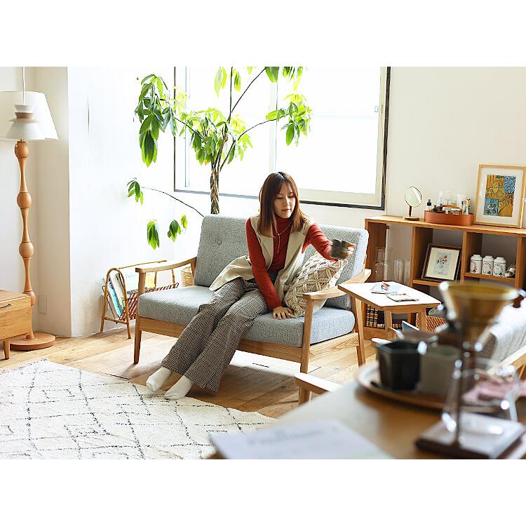 2人掛 ソファ 木製フレーム グレー系 9,900円 2人掛けソファー Henry（ヘンリー） グレータイプソファ ソファー sofa