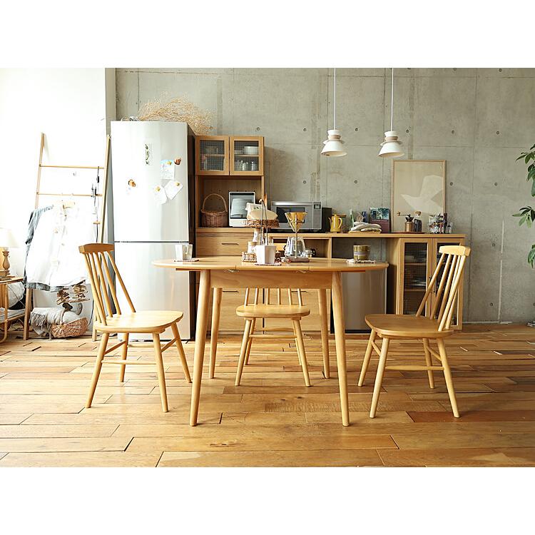 円形 伸長式ダイニングテーブル Rizn(リズン) ナチュラルタイプ 伸長式