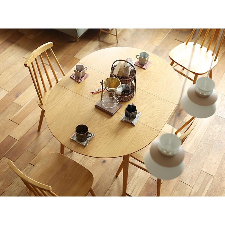 円形 伸長式ダイニングテーブル Rizn(リズン) ナチュラルタイプ 伸長式