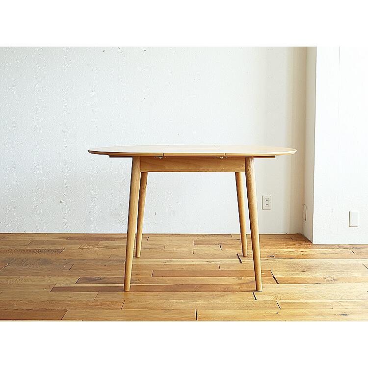 円形 伸長式ダイニングテーブル Rizn(リズン) ナチュラルタイプ 伸長式