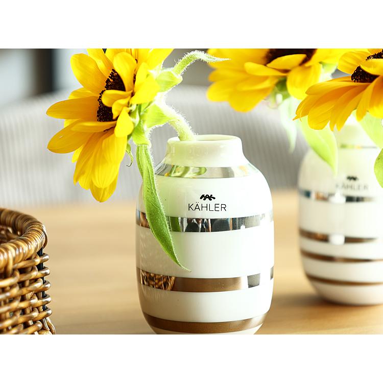 Kahler(ケーラー) オマジオ フラワーミニベース3個セット／シルバー