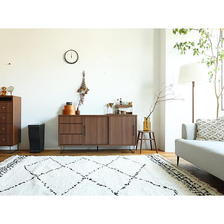 サイドボード Kalen（カレン）幅150cm ブラウンカラー キャビネット