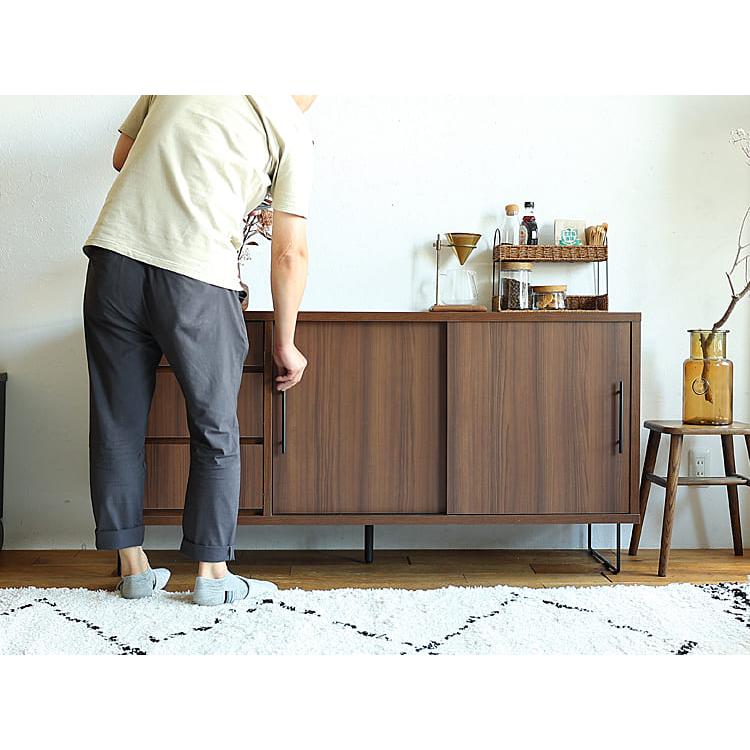 サイドボード Kalen（カレン）幅150cm ブラウンカラー