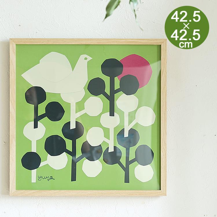 アートポスター 森の中で 「切り絵作家 YUYA デザイン」 インテリア 絵