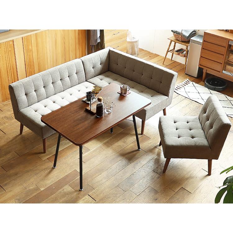 オーダーメイド ソファダイニング向けテーブル ソファーダイニング4点セット mild（ミルド）ディープブルータイプ