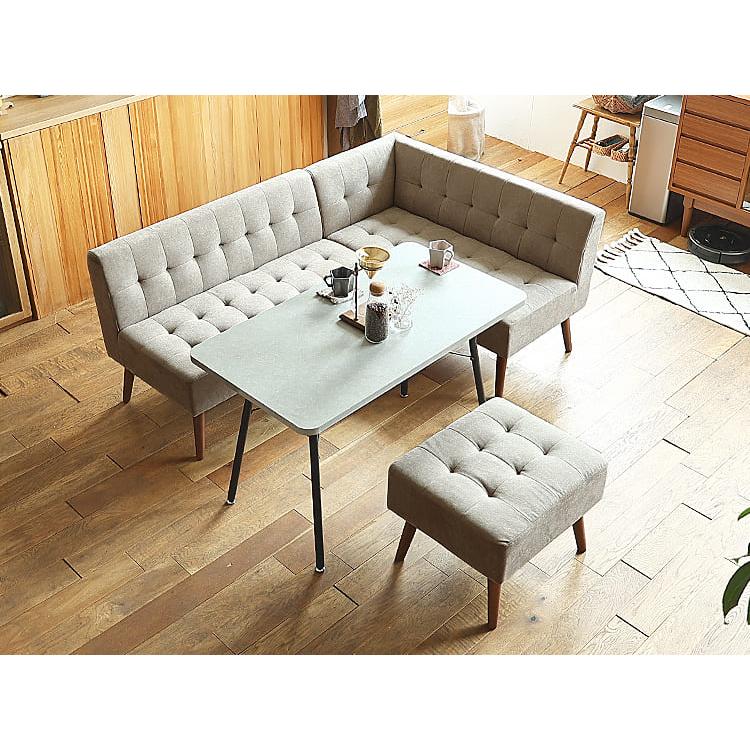 ソファーダイニング4点セット mild（ミルド）サンドベージュタイプ