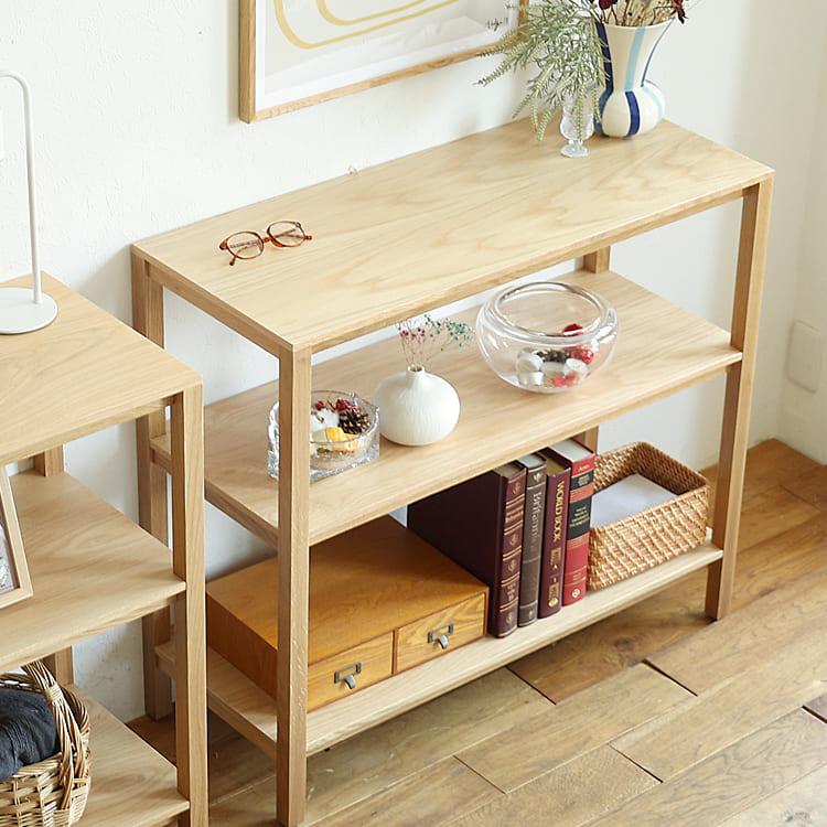 キャビネット チェスト インテリア飾り棚 収納棚　ナチュラル木製オープンシェルフ オープンシェルフ form（フォーム）ナチュラル 90cm オープンシェルフ