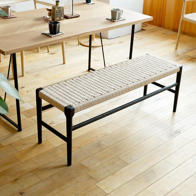 ダイニングベンチ form（フォーム）136 ブラック ダイニングベンチ