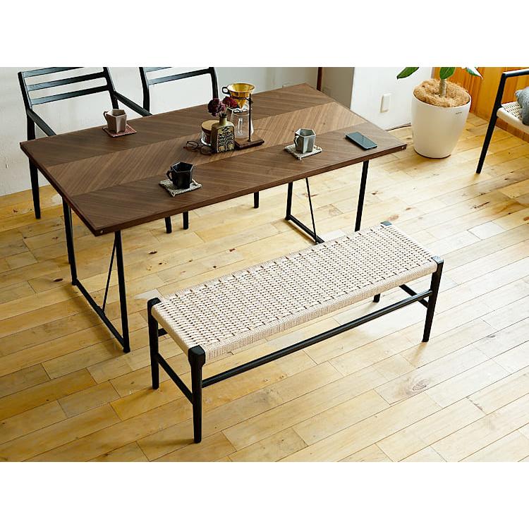 ダイニングベンチ form（フォーム）136 ブラック ダイニングベンチ