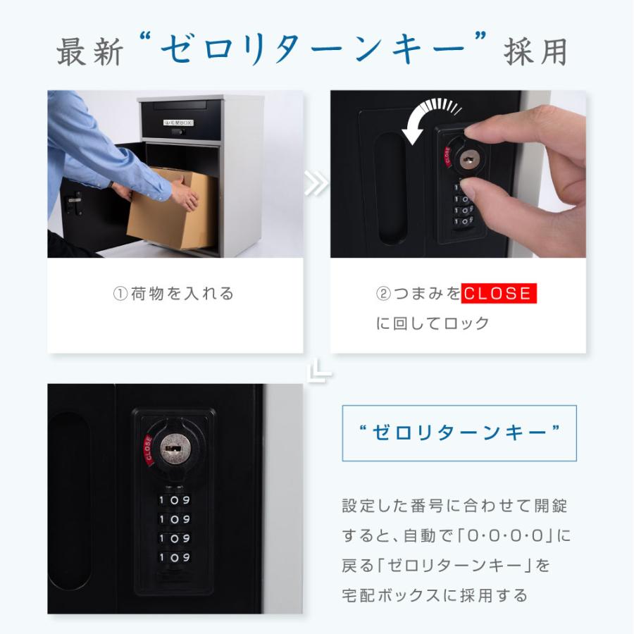 宅配ボックス 一戸建て用 宅配BOX 大容量 防水 大型 マンション 組み立て不要 防犯 防塵 ゼロリターンキー 戸建 右開き 左開き 便利 不在 自宅 tks-tmbox-01