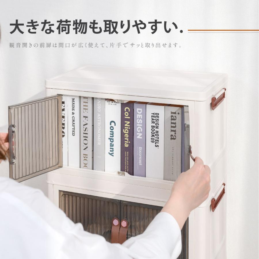 収納ボックス 折畳み キャスター付き 両開き 収納ケース 大容量 押入れ
