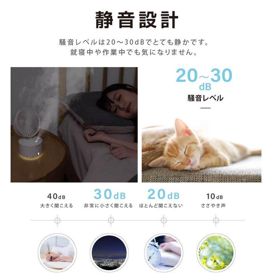 卓上 扇風機 ハンディファン　ミスト機能付き  静音 風量調整  usb 充電 ミニ扇風機  熱中症対策 6ヶ月保証 xr-df217 |  | 05